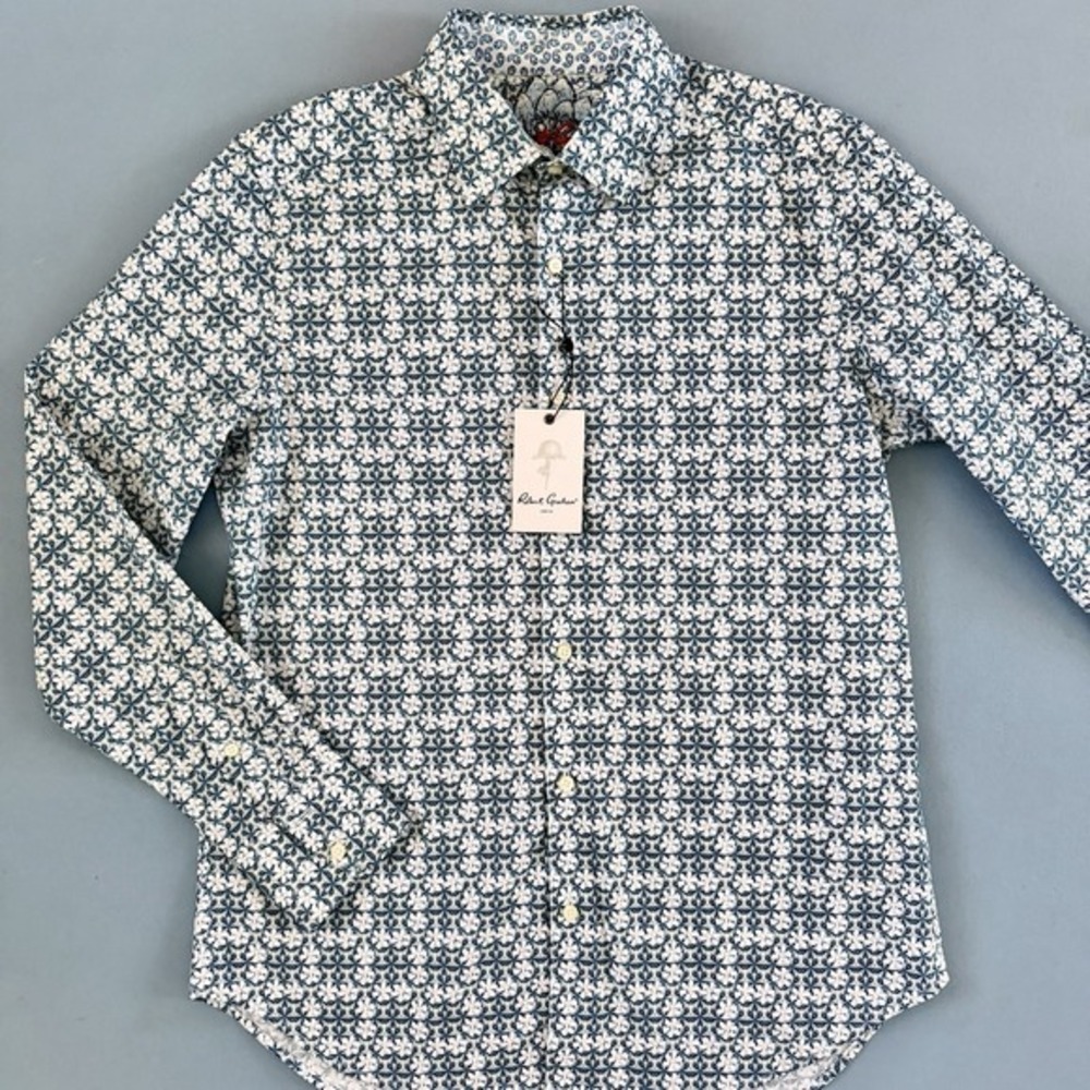 NWT Robert Graham Hanover Multi Floral Long Sleeve Button Down Dress Shirt‎